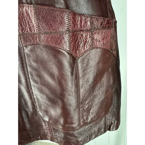 Scully Cherry Leather Ostrich Trim Blazer Jacket Men’s Size 40